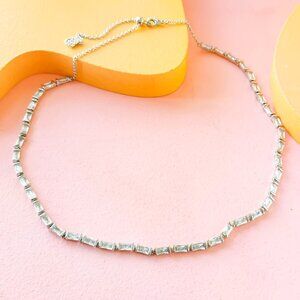 Kendra Scott - Juliette White Crystal Silver Strand Necklace - NEW